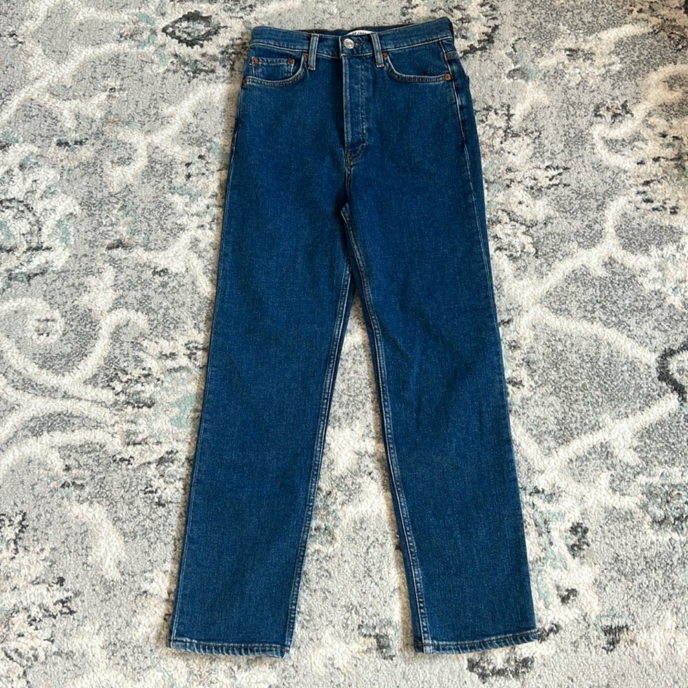 Re/Done 70s Ultra High Rise Stove Pipe Jeans